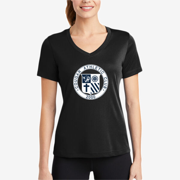 St. Catherine Boosters Women's PosiCharge Competitor V Neck Tee Thumbnail